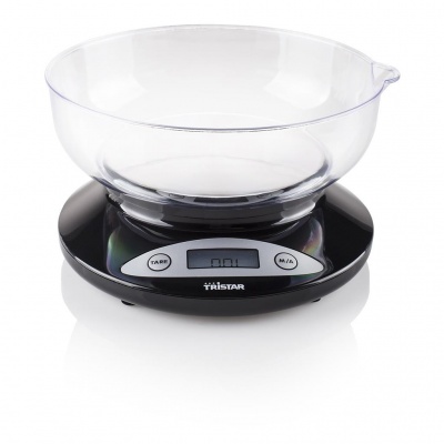 Tristar | Kitchen scale | KW-2430 | Maximum weight (capacity) 2 kg | Graduation 1 g | Display type LCD | Black