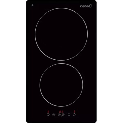 CATA | TD 3102 BK | Hob | Vitroceramic | Number of burners/cooking zones 2 | Touch | Timer | Black