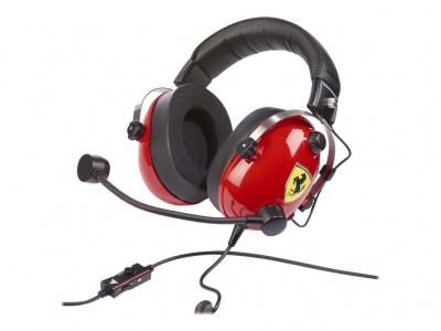 Thrustmaster | Gaming Headset | DTS T Racing Scuderia Ferrari Edition | Wired | Over-Ear | Red/Black