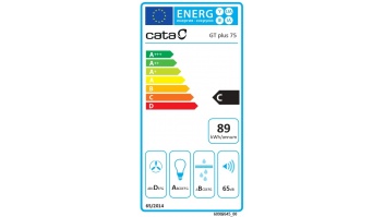 CATA | Hood | GT-PLUS 75 X /M | Energy efficiency class C | Canopy | Width 79.2 cm | 645 m³/h | Mechanical control | Stainless Steel | EcoLed