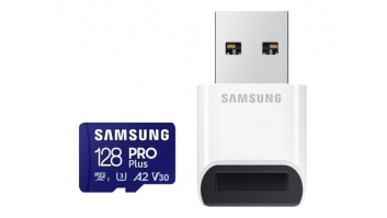 SAMSUNG 128GB, PRO Plus MicroSD Card with SD Adapter, Blue | Samsung