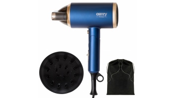 Camry | Hair Dryer | CR 2268 | 1800 W | Number of temperature settings 2 | Ionic function | Diffuser nozzle | Blue/Gold