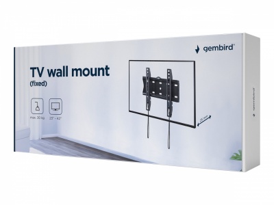 Gembird | Wall mount | WM-42F-01 | Fixed | 23-42 " | Black