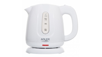 Adler Kettle | AD 1373 | Electric | 850 W | 1 L | Polypropylene | 360° rotational base | White