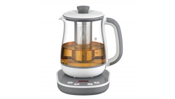 Tefal BJ551B10 Tastea Kettle, Glass, Grey/White