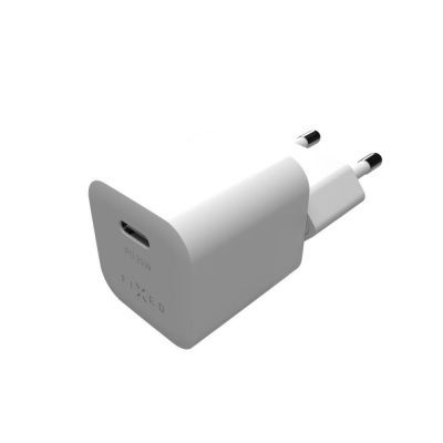 FIXED Mini USB-C Travel Charger 25W, White