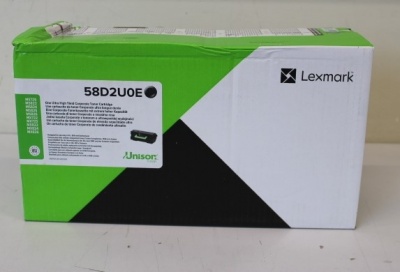 SALE OUT. Lexmark 58D2U0E Black Ultra High Yield Corporate Toner Cartridge, DAMAGED PACKAKING | 58D2U0E | Toner cartridge | Black | DAMAGED PACKAKING