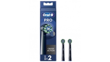 Oral-B | Replaceable toothbrush heads | EB50BRX-2 Cross Action Pro | Heads | For adults | Number of brush heads included 2 | Black