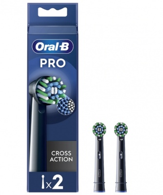 Oral-B | Replaceable toothbrush heads | EB50BRX-4 Cross Action | Heads | For adults | Number of brush heads included 4 | Black