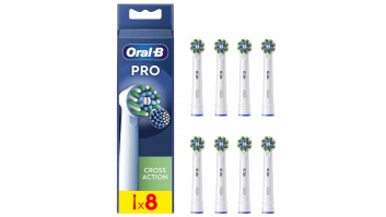 Oral-B | Replaceable toothbrush heads | EB50RX-8 Cross Action Pro | Heads | For adults | Number of brush heads included 8 | White