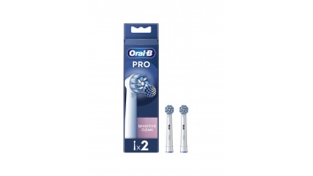 Oral-B | Replaceable toothbrush heads | EB60X-2 Sensitive Clean Pro | Heads | For adults | Number of brush heads included 2 | White