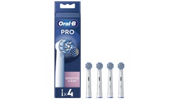 Oral-B | Replaceable toothbrush heads | EB60X-4 Sensitive Clean Pro | Heads | For adults | Number of brush heads included 4 | White