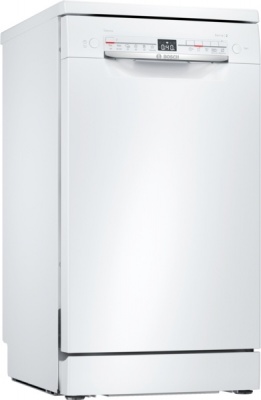 Bosch | Dishwasher | SPS2HMW58E | Free standing | Width 45 cm | Number of place settings 10 | Number of programs 6 | Energy efficiency class E | Display | AquaStop function | White