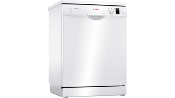 Bosch | Dishwasher | SMS25AW05E | Free standing | Width 60 cm | Number of place settings 12 | Number of programs 5 | Energy efficiency class E | Display | AquaStop function | White