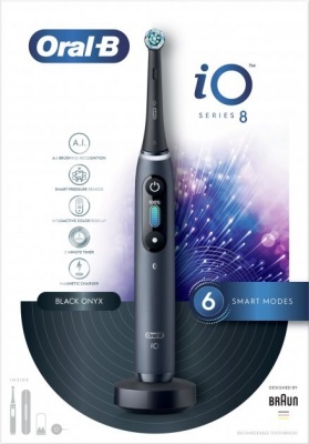 Oral-B | Electric Toothbrush | iO Series 8N | Rechargeable | For adults | Number of brush heads included 1 | Number of teeth brushing modes 6 | Black Onyx