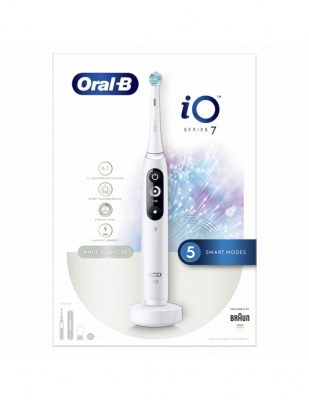 Oral-B | Electric toothbrush | iO Series 7N | Rechargeable | For adults | Number of brush heads included 1 | Number of teeth brushing modes 5 | White Alabaster