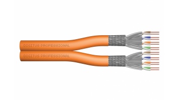 Digitus CAT 7 S-FTP installation cable, 1200 MHz Dca (EN 50575), AWG 23/1, 100 m ring, DX, Orange | Digitus