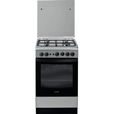 Indesit IS5G1PMX/E/1 Cooker, Freestanding, A, Gas hob, Gas oven, Width 50 cm, Stainless steel