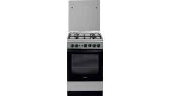 Indesit IS5G1PMX/E/1 Cooker, Freestanding, A, Gas hob, Gas oven, Width 50 cm, Stainless steel