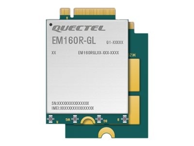 Lenovo | Wireless cellular modem - 4G LTE Advanced - M.2 Card - 1 Gbps | Quectel EM160R-GL | 42 x 30 x 2.3 mm | 1 year(s) | 6.8 g