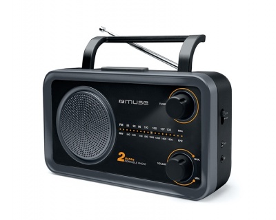 Muse | 2-bands portable radio | M-06DS | AUX in | Grey