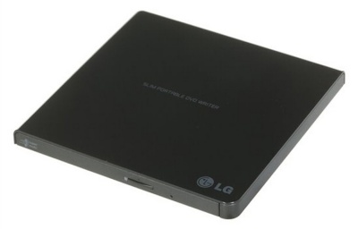 H.L Data Storage | Ultra Slim Portable DVD-Writer | GP57EB40 | Interface USB 2.0 | DVD±R/RW | CD read speed 24 x | CD write speed 24 x | Black | Desktop/Notebook