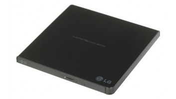 H.L Data Storage | Ultra Slim Portable DVD-Writer | GP57EB40 | Interface USB 2.0 | DVD±R/RW | CD read speed 24 x | CD write speed 24 x | Black | Desktop/Notebook