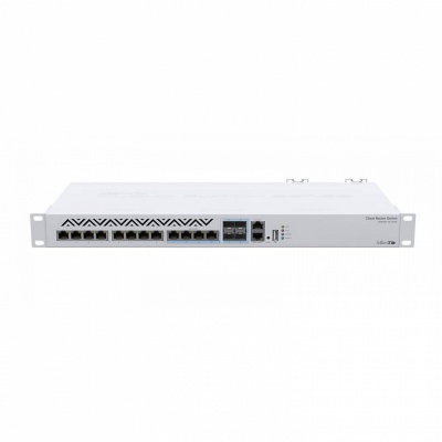 MikroTik Cloud Router Switch 312-4C+8XG-RM with RouterOS L5, 1U rackmount Enclosure