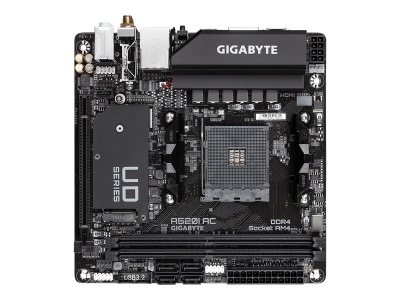 Gigabyte | A520I AC | Processor family AMD | Processor socket AM4 | DDR4 DIMM | Memory slots 2 | Number of SATA connectors 4 | Chipset AMD A | Mini ITX