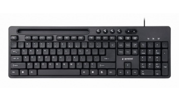 Gembird | Multimedia keyboard with phone stand | KB-UM-108 | Multimedia | Wired | US | Black