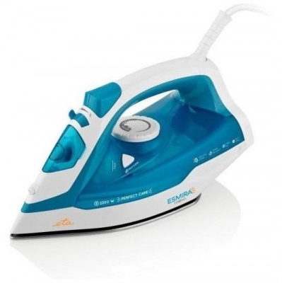 ETA | Iron | Esmira ETA027390000 | Steam Iron | 2200 W | Water tank capacity 380 ml | Continuous steam 40 g/min | Steam boost performance 100 g/min | Turquoise