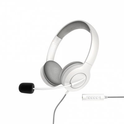 Energy Sistem Headset Office 3 White (USB and 3.5 mm plug, volume and mute control, retractable boom mic) | Energy Sistem | Wired Earphones | Headset Office 3 | Wired | On-Ear | Microphone | White