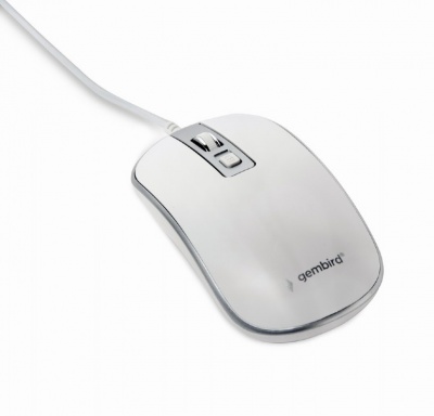 Gembird | Optical USB mouse | MUS-4B-06-WS | Optical mouse | White/Silver