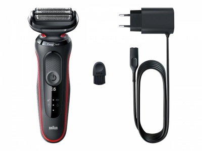 Braun | Shaver | 51-R1000s | Operating time (max) 50 min | Wet & Dry | Black/Red