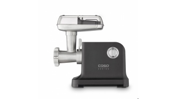 Caso | Meat Grinder | FW 2000 | Black | 2000 W | Number of speeds 2 | Throughput (kg/min) 2.5 | 3 perforated discs, Shortbread attachment with 4 moulds, Sausage filler, Stuffer, Drip tray