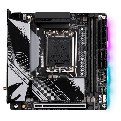 Gigabyte | B760I AORUS PRO DDR4 1.0 M/B | Processor family Intel | Processor socket  LGA1700 | DDR4 DIMM | Memory slots 2 | Supported hard disk drive interfaces 	SATA, M.2 | Number of SATA connectors 4 | Chipset Intel B760 Express | Mini-ITX