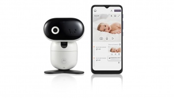 Motorola | Wi-Fi HD Motorized Video Baby Camera | PIP1010 | Remote pan, tilt and zoom; Two-way talk; Secure and private connection; 24-hour event monitoring  and streaming; Wi-Fi connectivity for in-home and on-the-go viewing; Room temperature monitoring;