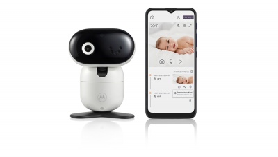 Motorola | Wi-Fi HD Motorized Video Baby Camera | PIP1010 | Remote pan, tilt and zoom; Two-way talk; Secure and private connection; 24-hour event monitoring  and streaming; Wi-Fi connectivity for in-home and on-the-go viewing; Room temperature monitoring;