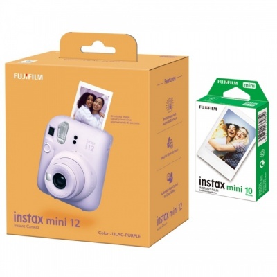 Fujifilm | Instax Mini 12 Camera + Instax Mini Glossy (10pl) | Lilac Purple | 800