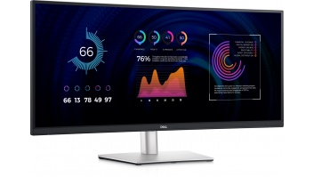 Dell | Ultrawide Curved Monitor | P3424WE | 34 " | IPS | WQHD | 21:9 | 60 Hz | 5 ms | 3440 x 1440 | 300 cd/m² | HDMI ports quantity 1 | Silver, Black