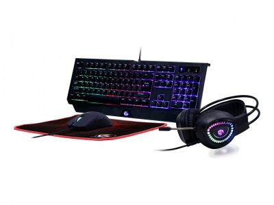 Gembird | 4-in-1 Backlight Gaming Kit "Phantom" | GGS-UMGL4-01 | Gaming Kit | Wired | US | USB