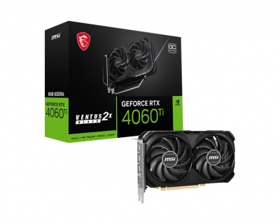 MSI | GeForce RTX 4060 Ti VENTUS 2X BLACK 8G OC | NVIDIA | 8 GB | GeForce RTX 4060 Ti | GDDR6 | HDMI ports quantity 1 | PCI Express Gen 4 x16 | Memory clock speed 18000 MHz