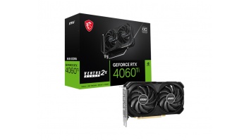 MSI | GeForce RTX 4060 Ti VENTUS 2X BLACK 8G OC | NVIDIA | 8 GB | GeForce RTX 4060 Ti | GDDR6 | HDMI ports quantity 1 | PCI Express Gen 4 x16 | Memory clock speed 18000 MHz