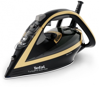 TEFAL | FV5696E1 | Steam Iron | 3000 W | Water tank capacity 300 ml | Continuous steam 50 g/min | Steam boost performance 270 g/min | Black/Golden