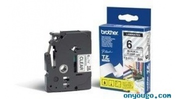 Brother | TZe-111 Laminated Tape | Black on Clear | TZ | 8 m | 6 cm