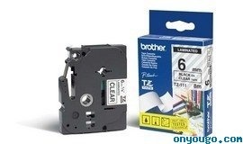 Brother | TZe-111 Laminated Tape | Black on Clear | TZ | 8 m | 6 cm