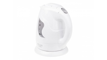 Adler | Kettle | AD 08 | Standard | 850 W | 1 L | Plastic | 360° rotational base | White