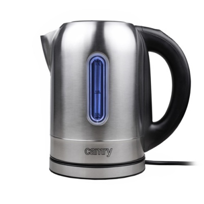 Camry | Kettle | CR 1253 | With electronic control | 2200 W | 1.7 L | Stainless steel | 360° rotational base | Stainless steel