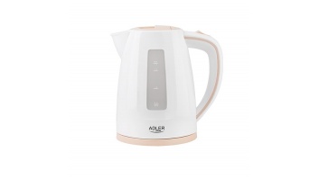 Adler | Kettle | AD 1264 | Standard | 2200 W | 1.7 L | Plastic | 360° rotational base | White