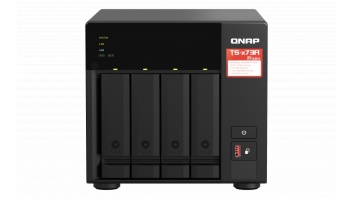 QNAP | 4-Bay QTS and QuTS hero NAS | TS-473A-8G | Up to 4 HDD/SSD Hot-Swap | AMD Ryzen | Ryzen V1500B Quad-Core | Processor frequency 2.2 GHz | 8 GB | DDR4